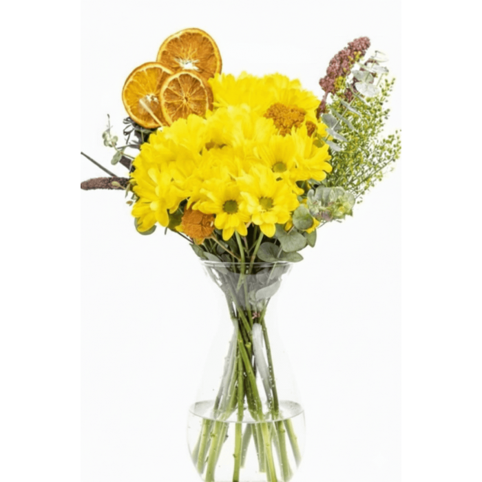 Sarı papatya vazoda