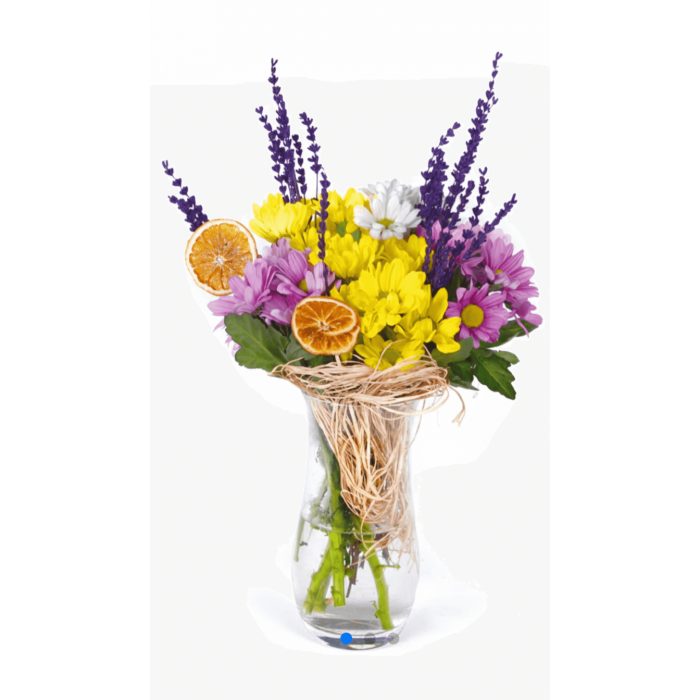 Renkli papatya arajmanı